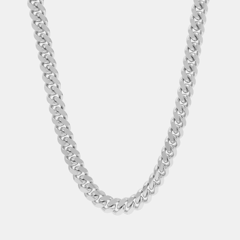 Cadena Cuban Link 10mm Plata