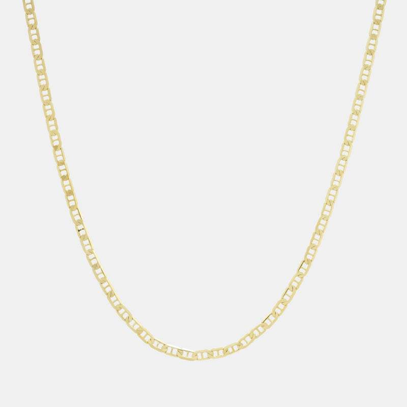Cadena Ancla Martillada (Solid Gold) 3mm - Triangulum Workshop