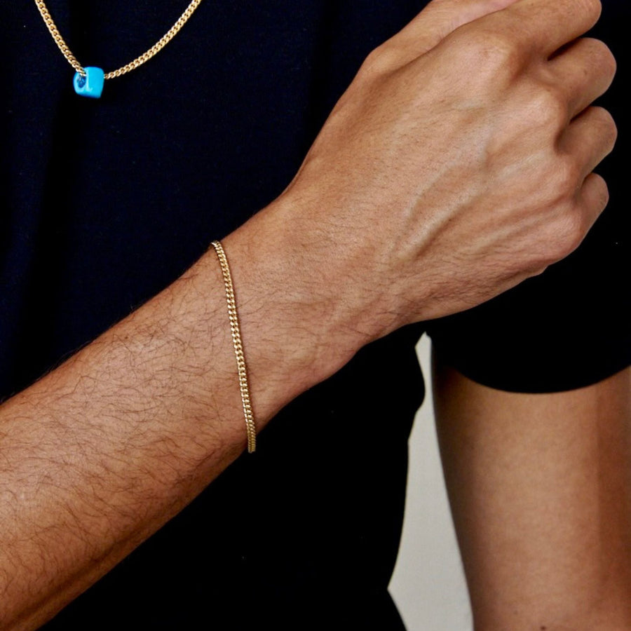 Cuban Link (Gold) 3mm Bracelet - Triangulum Workshop