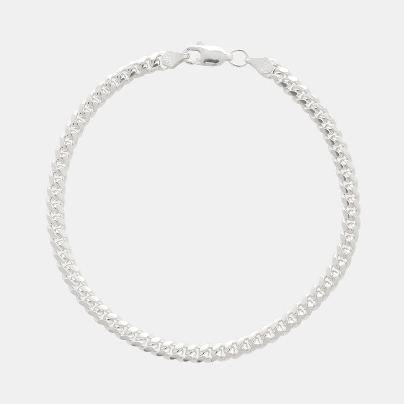 Cuban Link (Silver) 4mm Bracelet - Triangulum Workshop