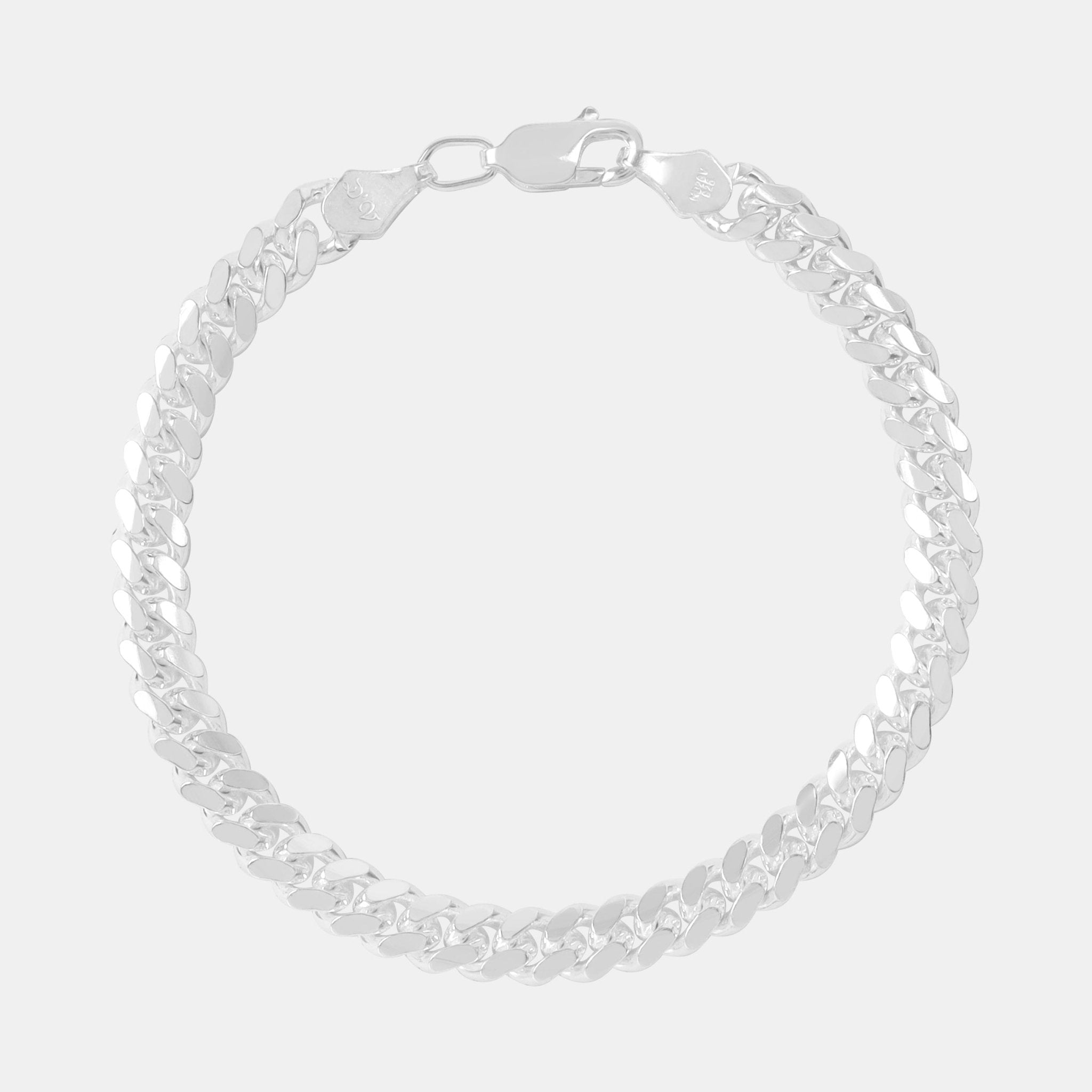 Cuban Link 6mm Plata Pulsera Triangulum Workshop cuban-link-6mm-plata-pulsera-triangulum-workshop
