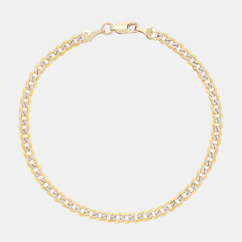 Curb Pavé 4mm (Solid Gold) Bracelet - Triangulum Workshop