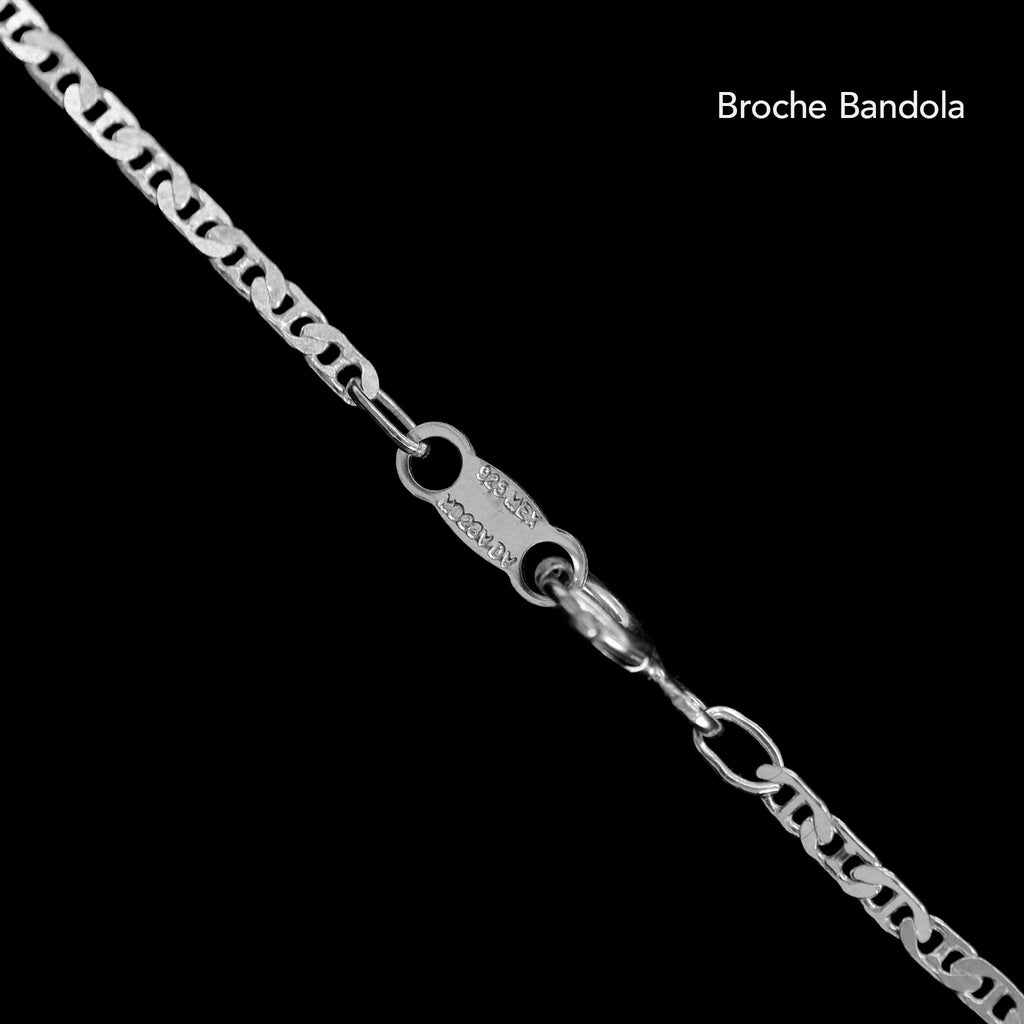 Cadena Ancla Martillada 2mm Plata