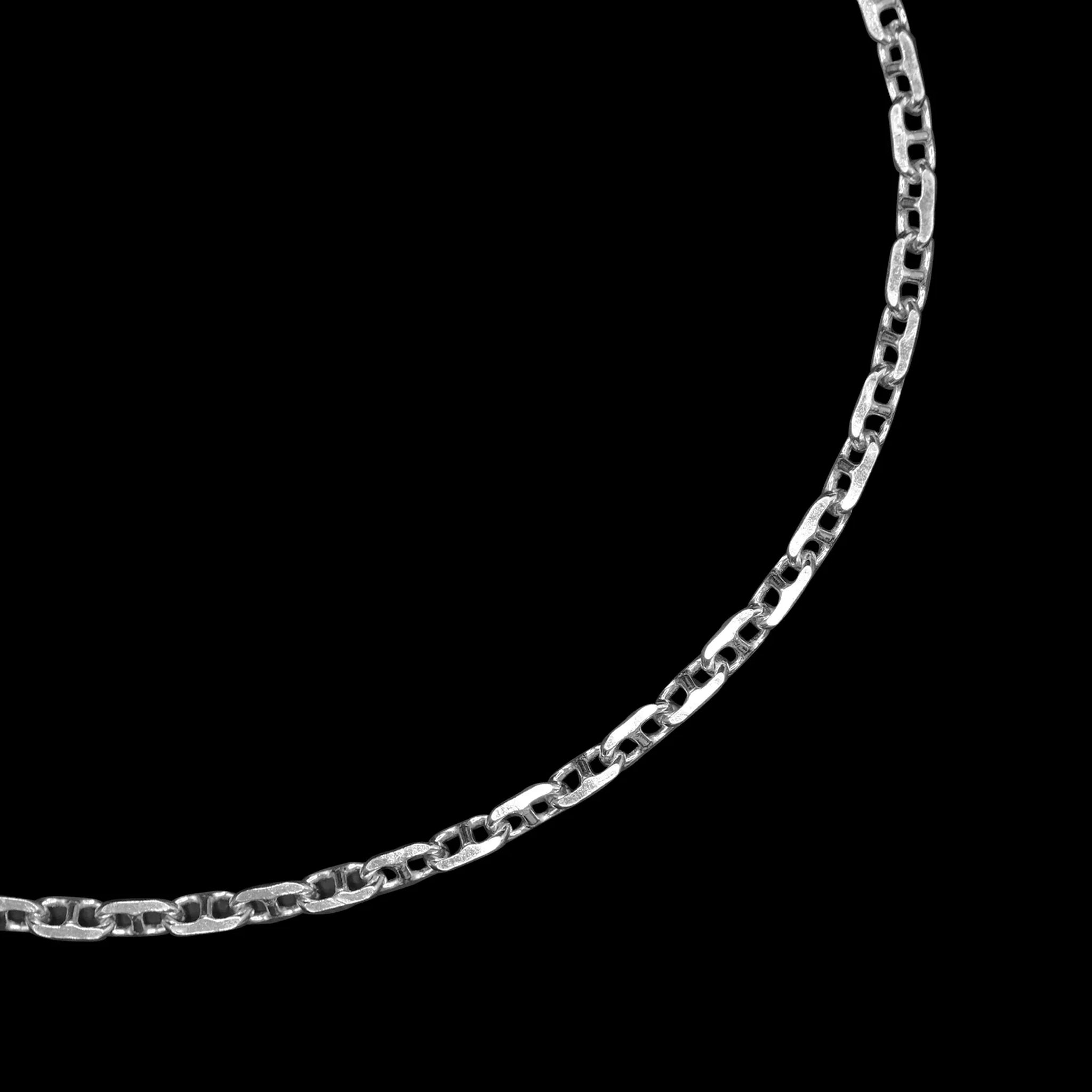 Cadena Ancla Martillada 2mm Plata