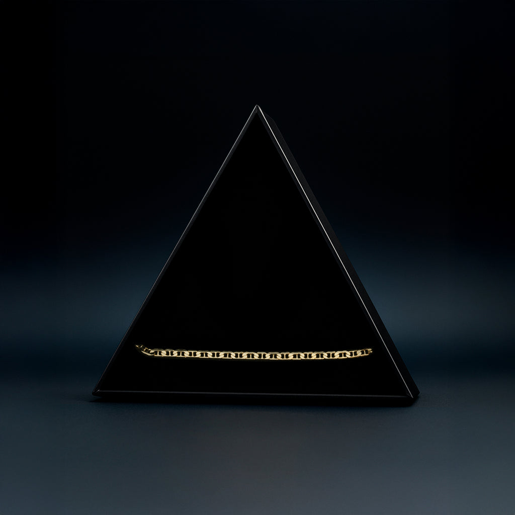 Ancla Martillada 3mm (Oro Sólido) Pulsera