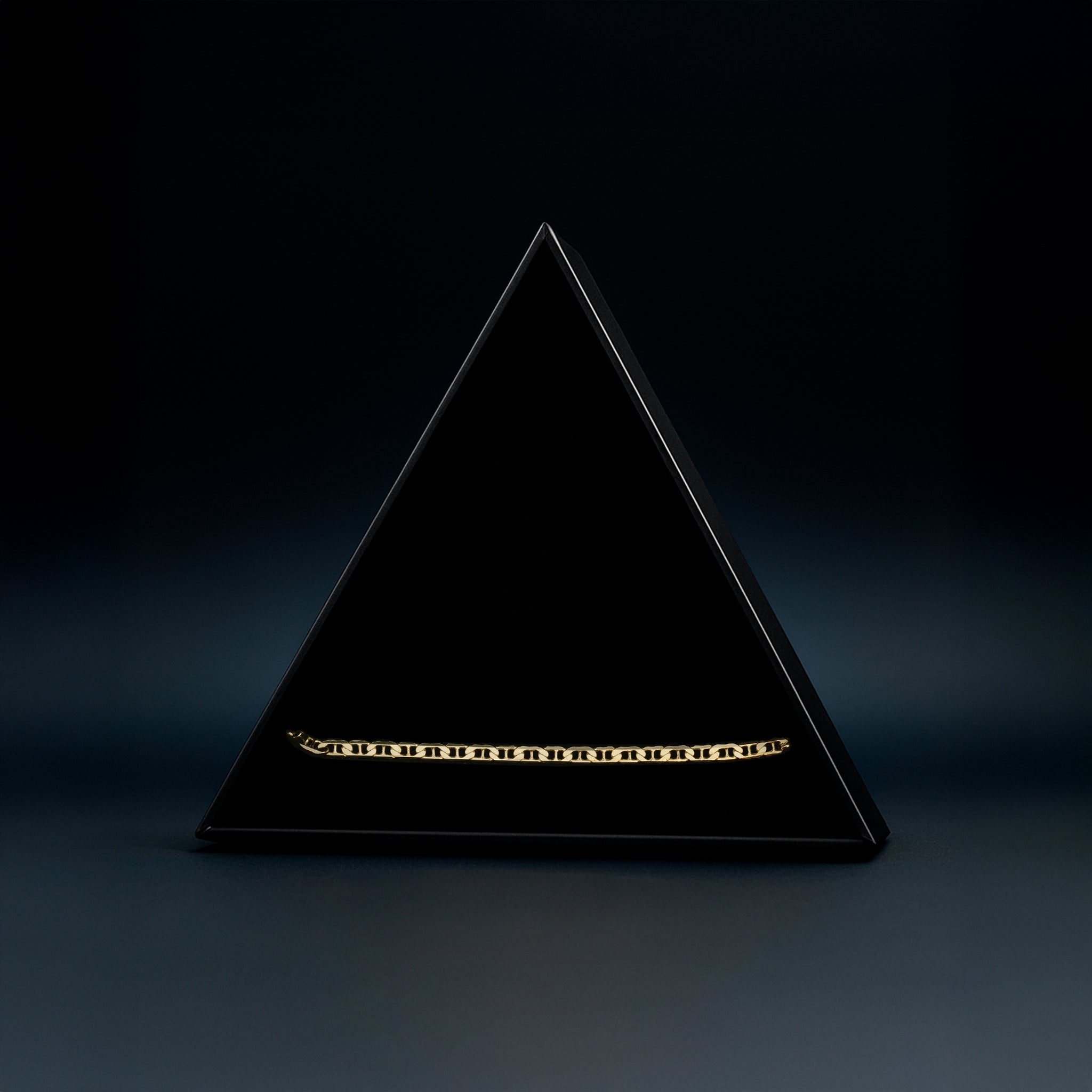 Ancla Martillada 3mm (Oro Sólido) Pulsera