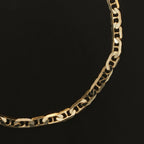 Pulsera Ancla Martillada 3mm Oro Sólido