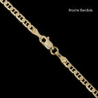 Pulsera Ancla Martillada 3mm Oro Sólido