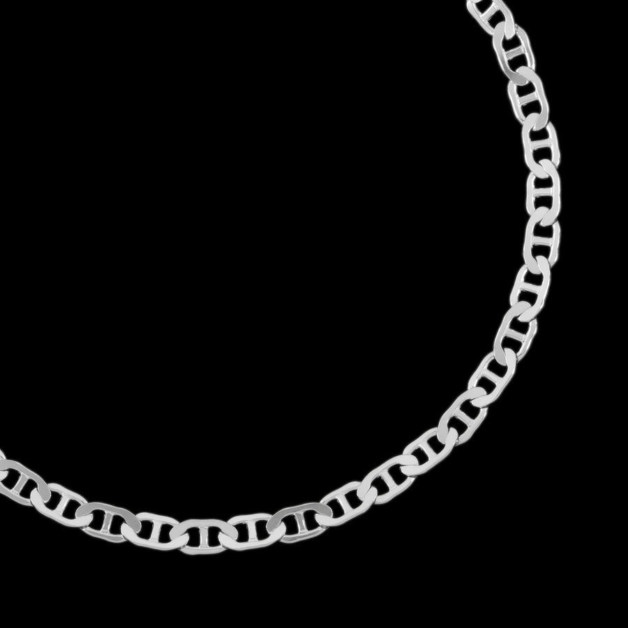 Ancla Martillada 4mm (Plata) Pulsera