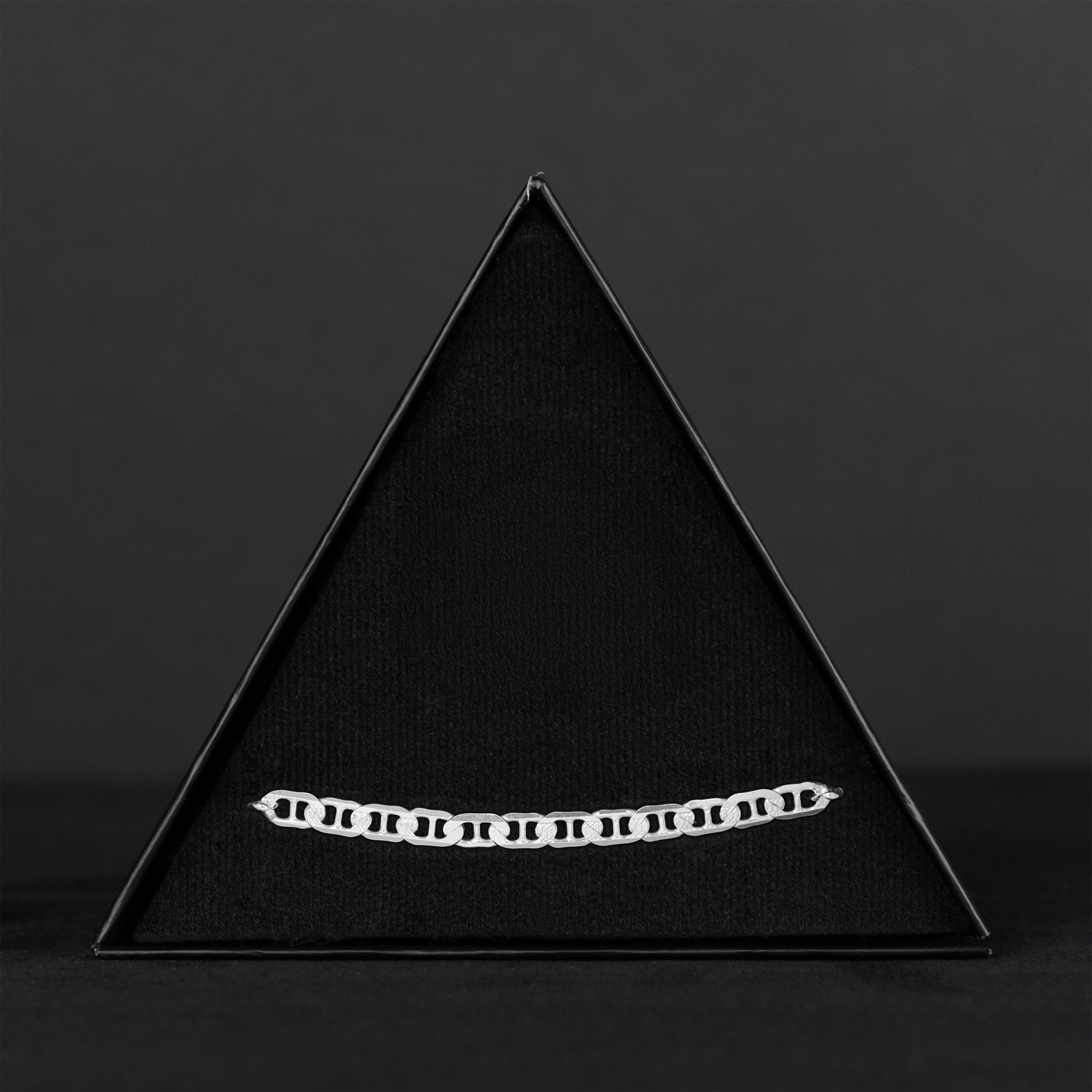 Ancla Martillada Zegrinada 5mm (Plata) Pulsera