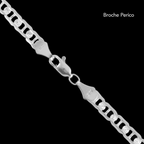 Ancla Martillada Zegrinada 5mm (Plata) Pulsera
