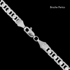 Cadena Ancla Martillada Zegrinada 5mm Plata