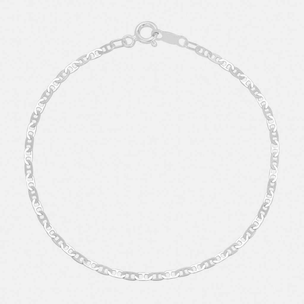 Ancla Martillada 2mm (Plata) Pulsera