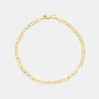 Pulsera Ancla Martillada 3mm Oro Sólido