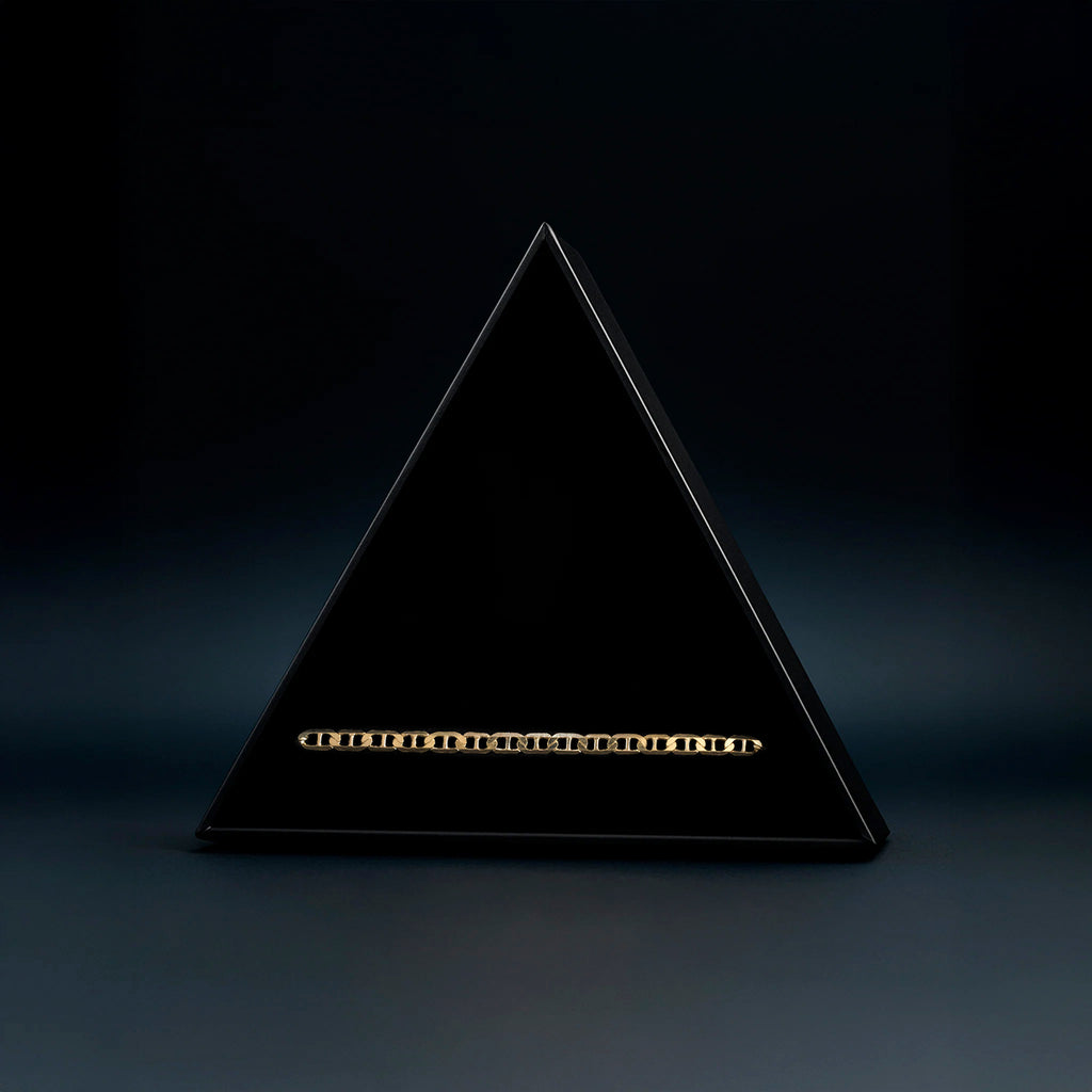 Ancla Martillada 4mm (Oro Sólido) Pulsera