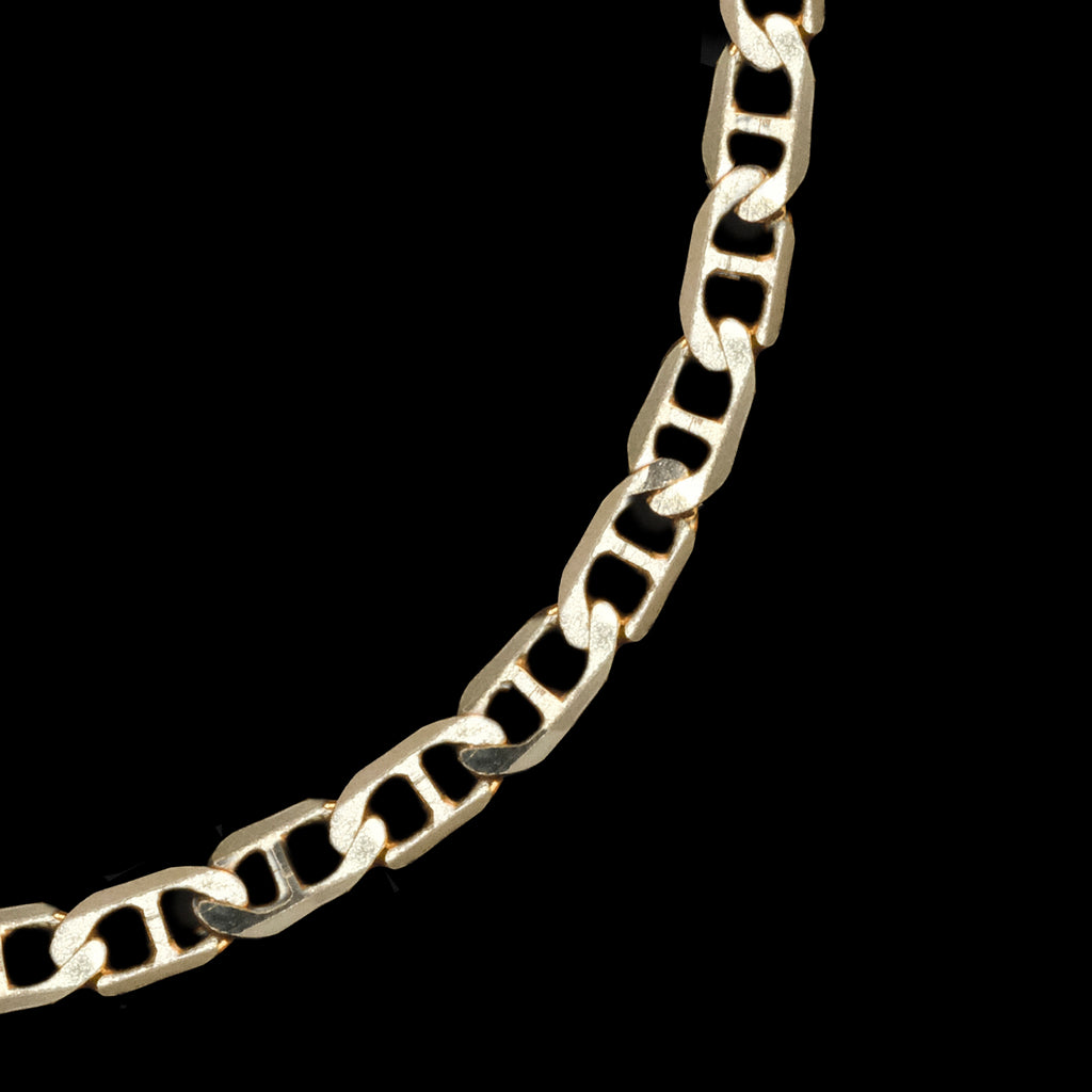 Ancla Martillada 4mm (Oro Sólido) Pulsera