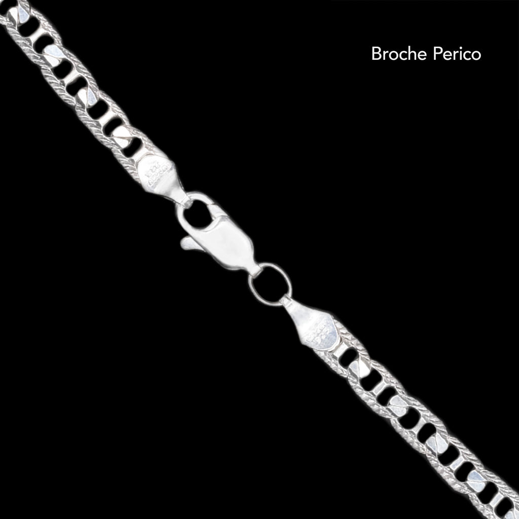 Ancla Martillada Danesa 4mm (Plata) Pulsera