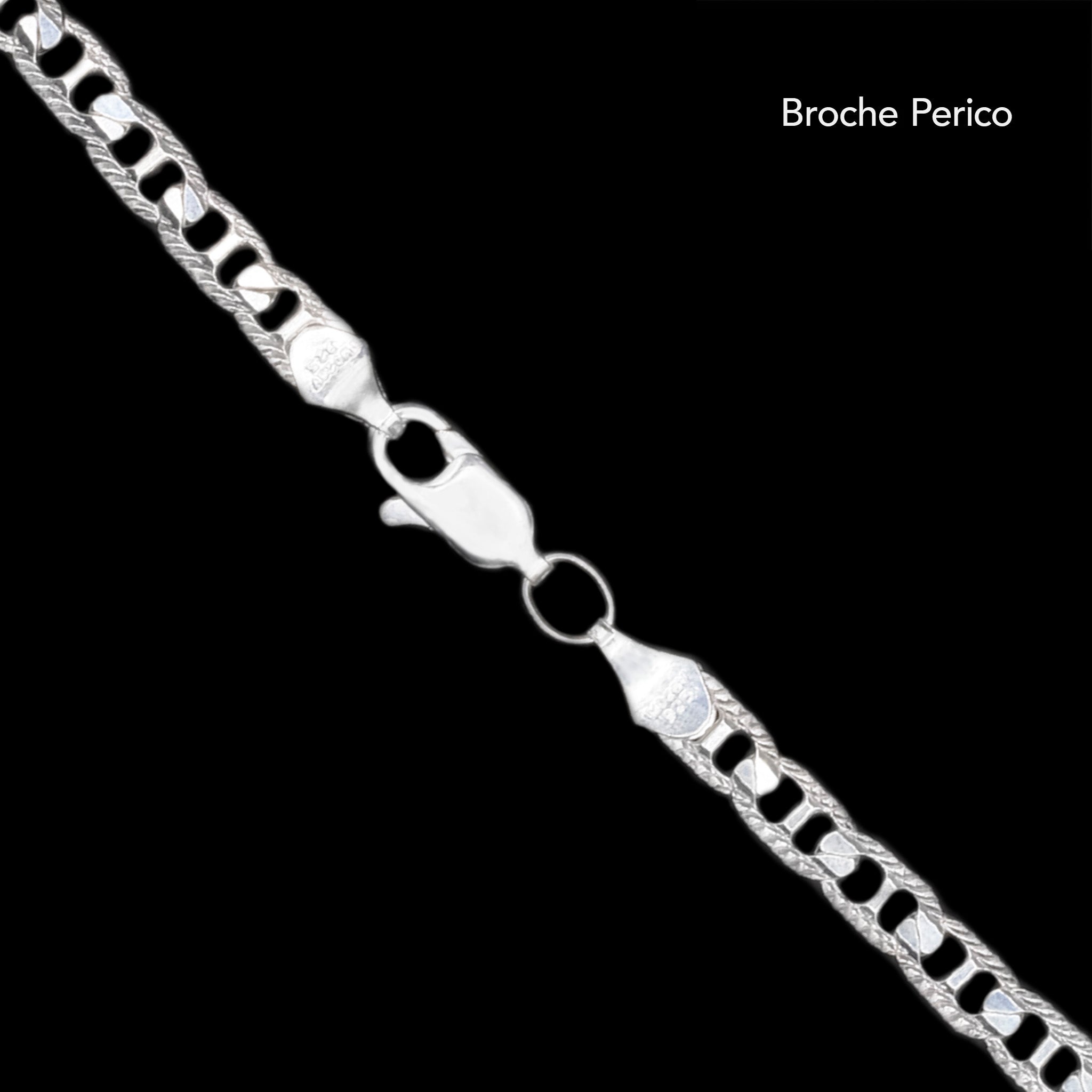 Ancla Martillada Danesa 4mm (Plata) Pulsera