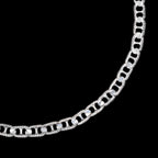 Ancla Martillada Danesa 4mm (Plata) Pulsera