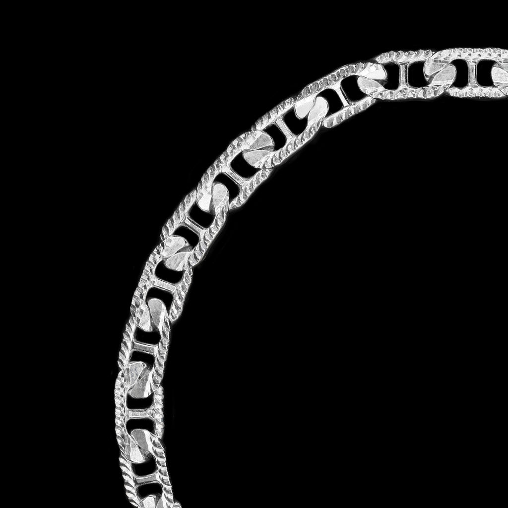 Ancla Martillada Danesa 5mm (Plata) Pulsera