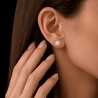 Aretes Dahlia Oro Sólido 14k