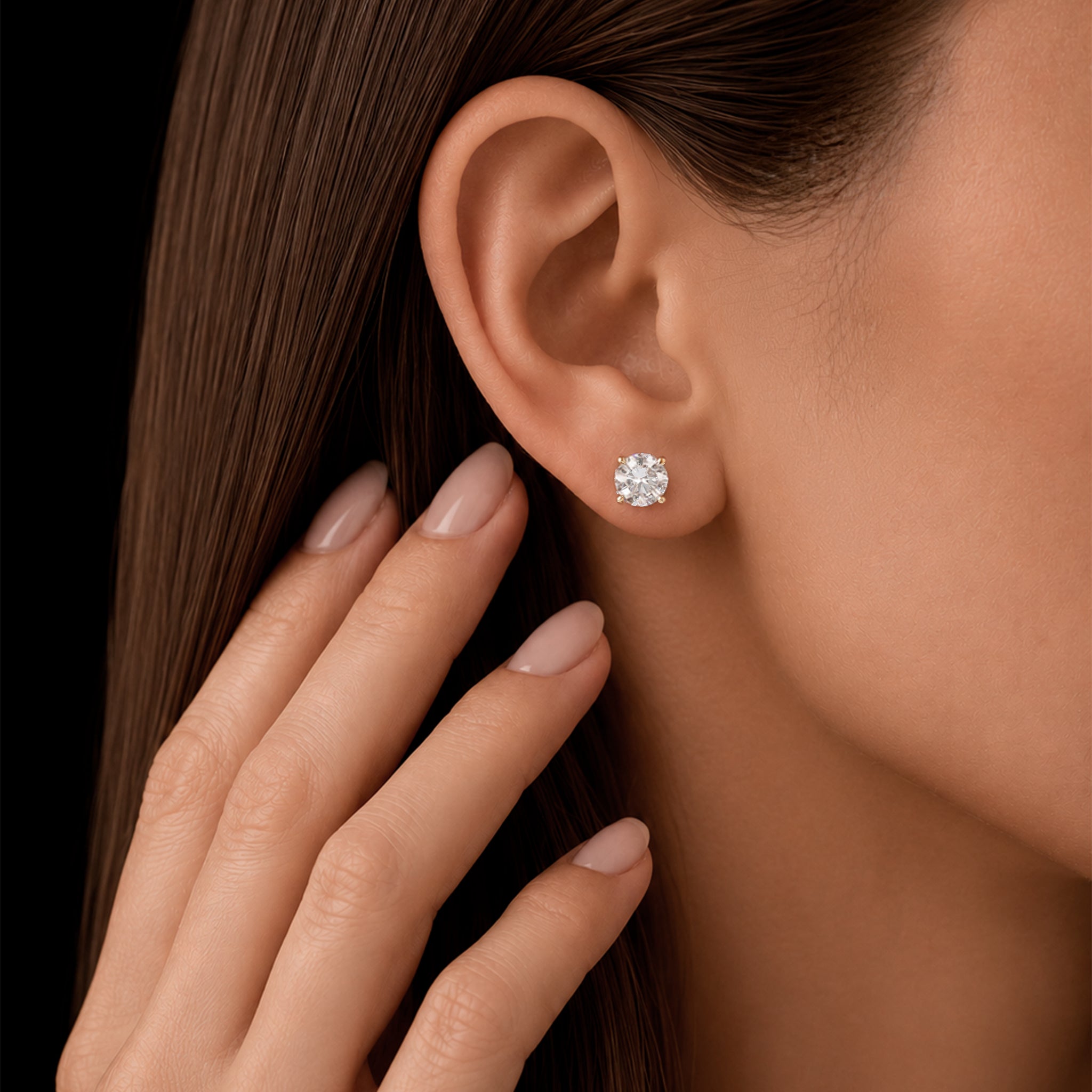 Aretes Dahlia Oro Sólido 14k