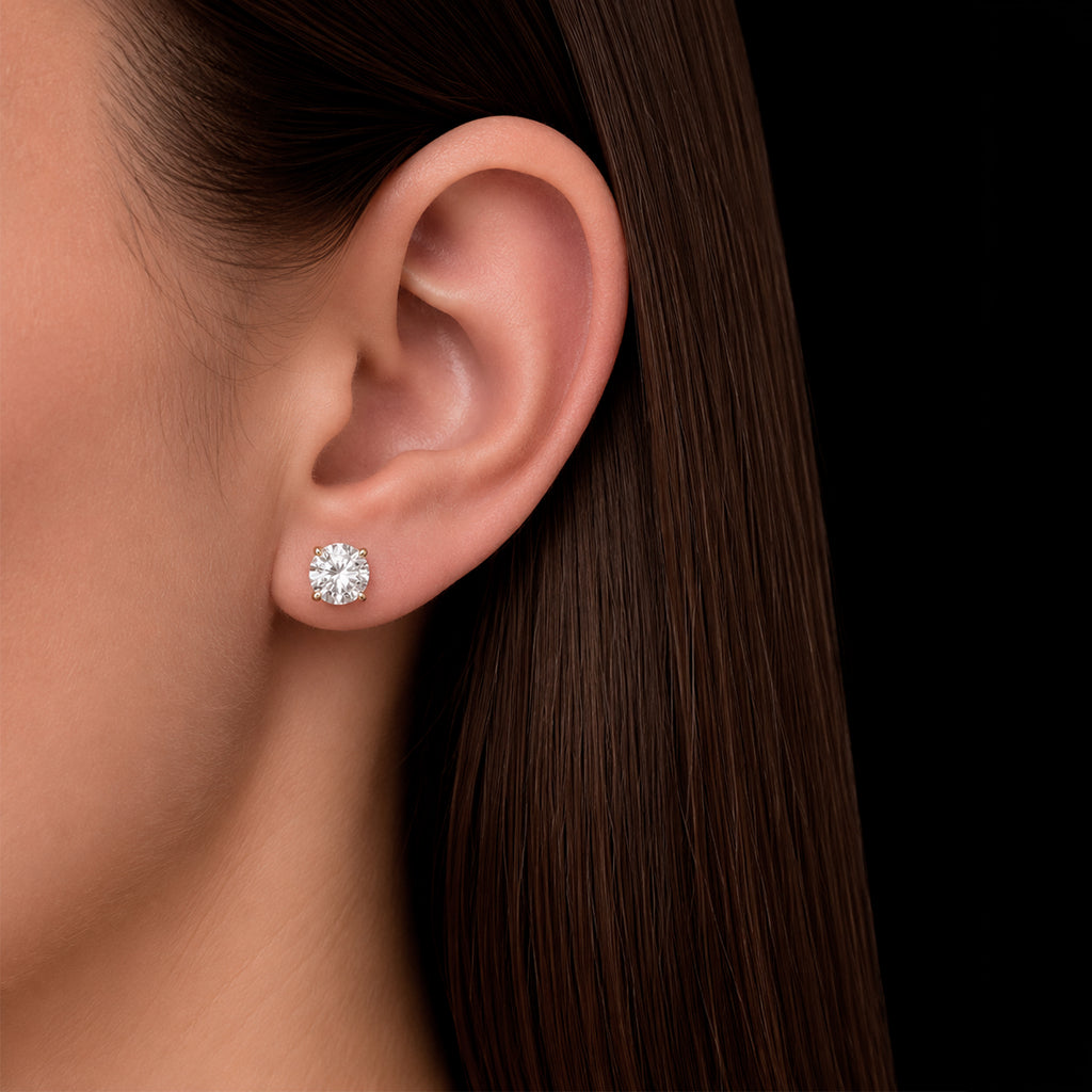 Aretes Dahlia Oro Sólido 14k