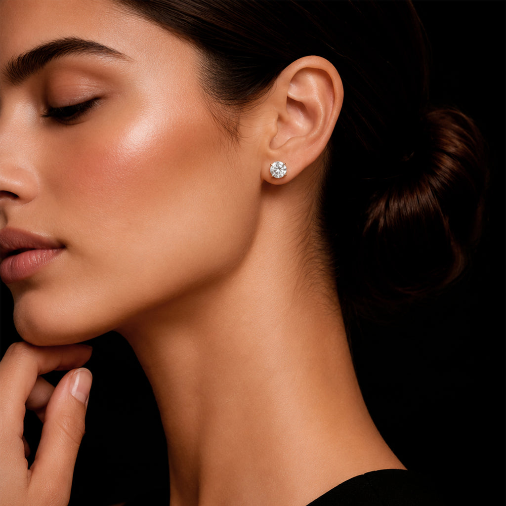 Aretes Dahlia Oro Sólido 14k