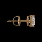 Aretes Dahlia Oro Sólido 14k