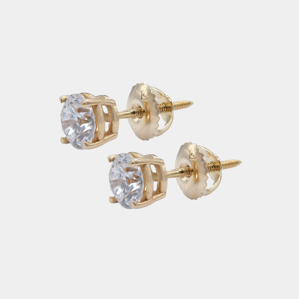 Aretes Dahlia Oro Sólido 14k