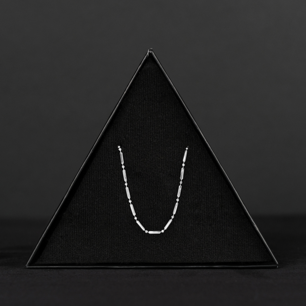 Bolitas 1x1 Corta Diamantada (Plata) Cadena