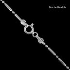 Pulsera Bolitas 1x1 Corta Diamantada Plata