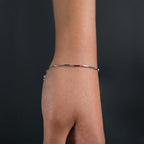Pulsera Bolitas 1x1 Corta Diamantada Plata