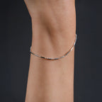 Pulsera Bolitas 1x1 Corta Diamantada Plata