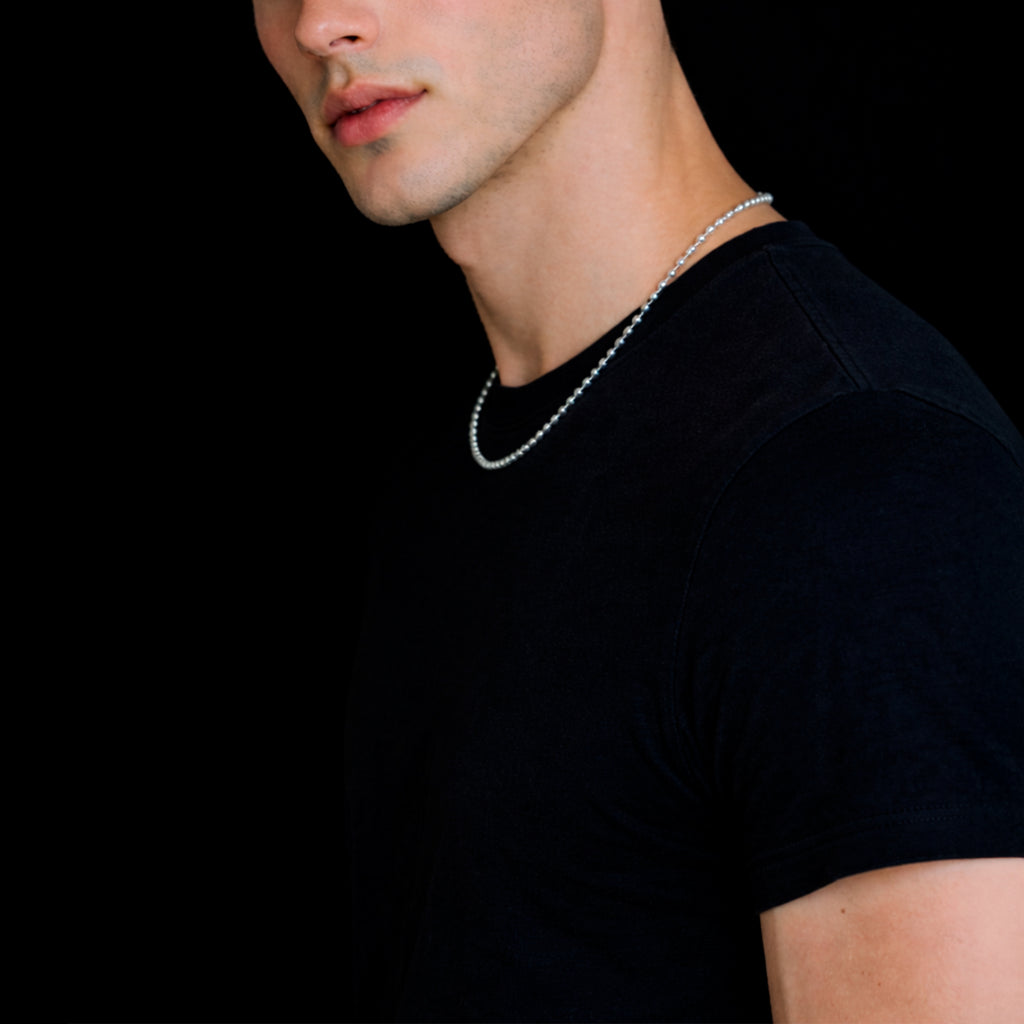 Bolitas 2.5mm (Plata) Cadena