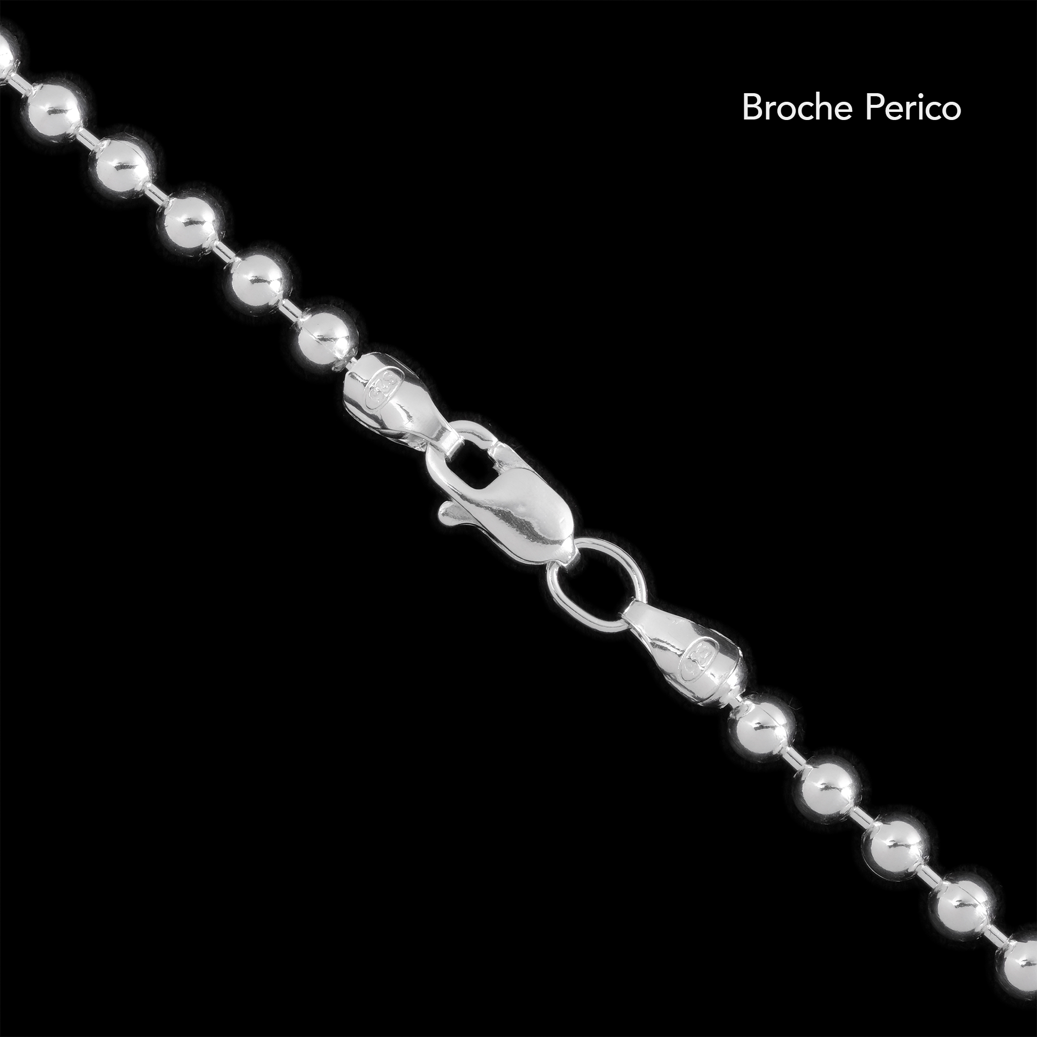 Bolitas 3mm (Plata) Cadena