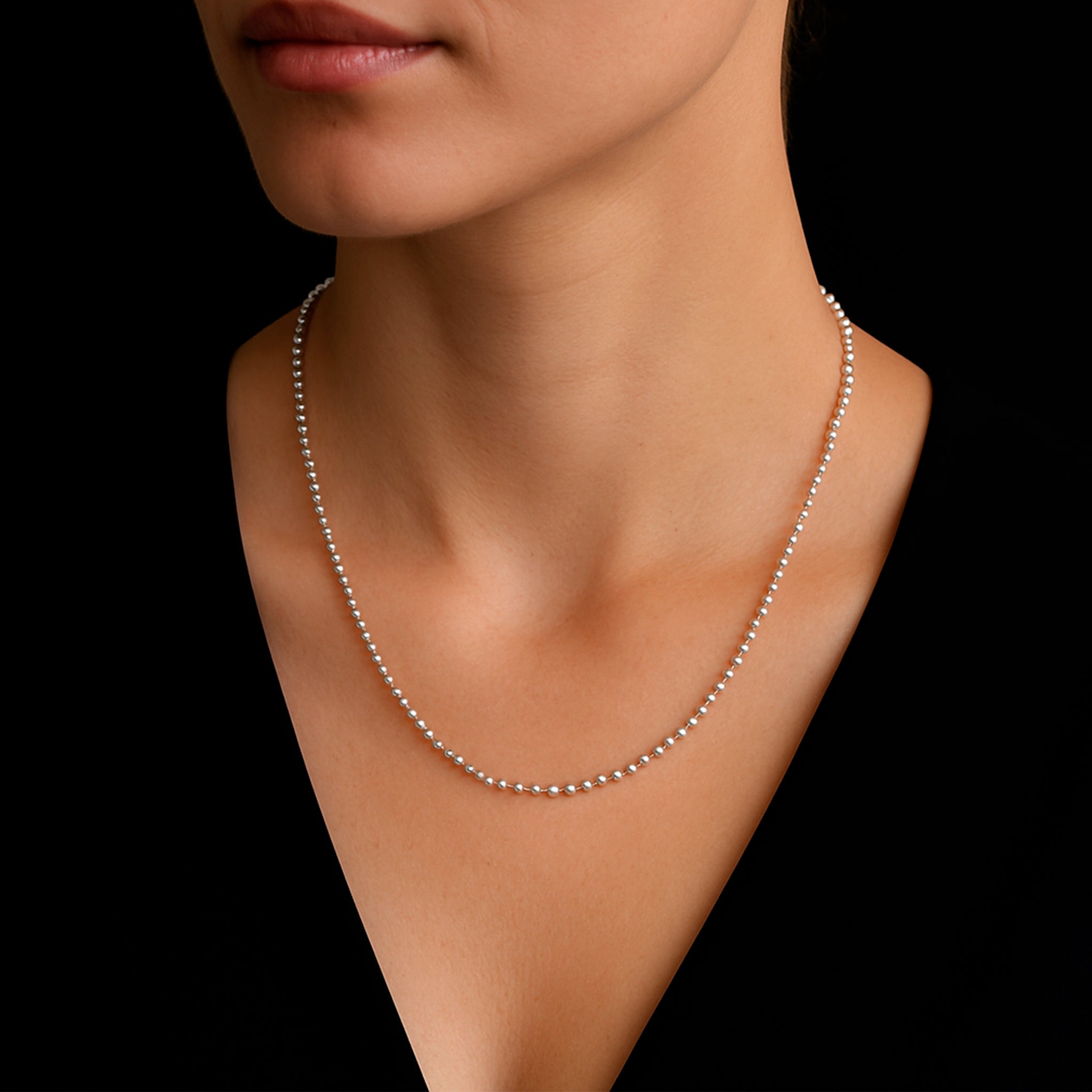 Bolitas 3mm (Plata) Cadena