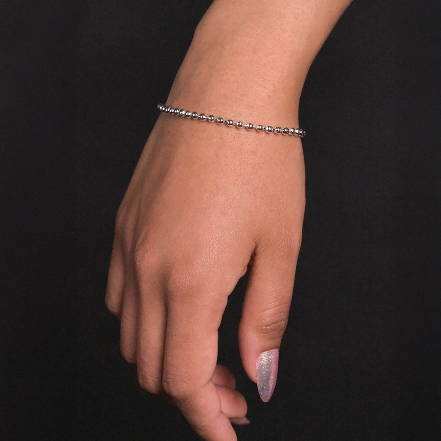 Bolitas 3mm (Plata) Pulsera
