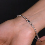 Pulsera Bolitas 3mm Plata