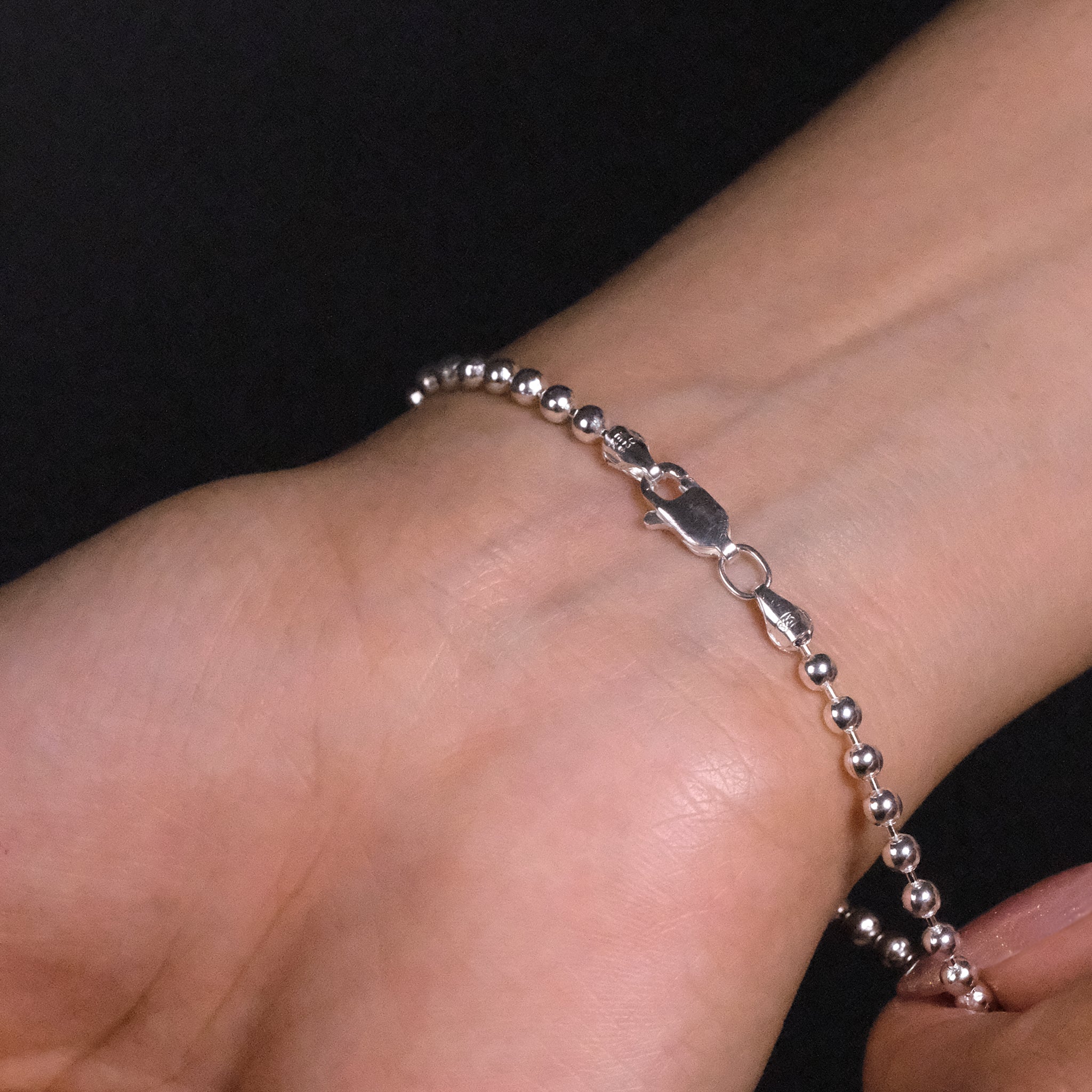 Bolitas 3mm (Plata) Pulsera