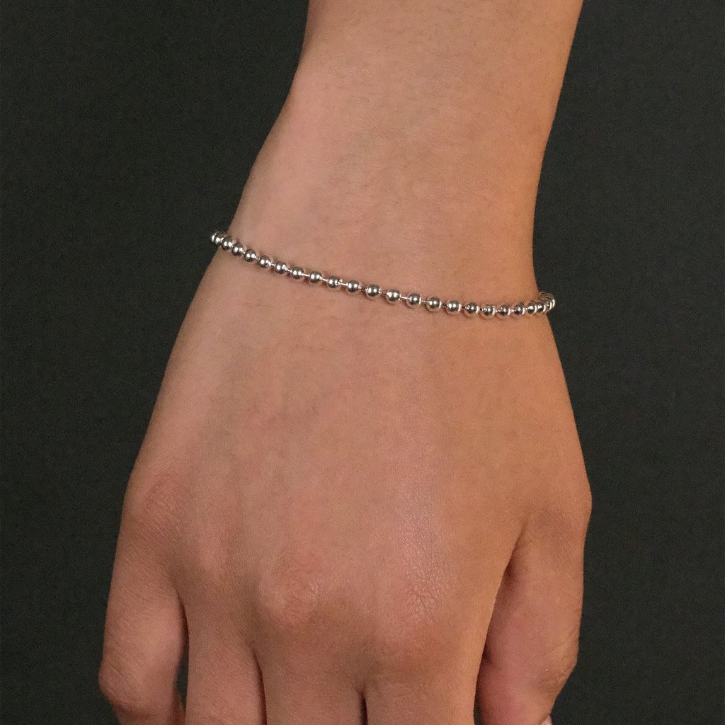 Bolitas 3mm (Plata) Pulsera