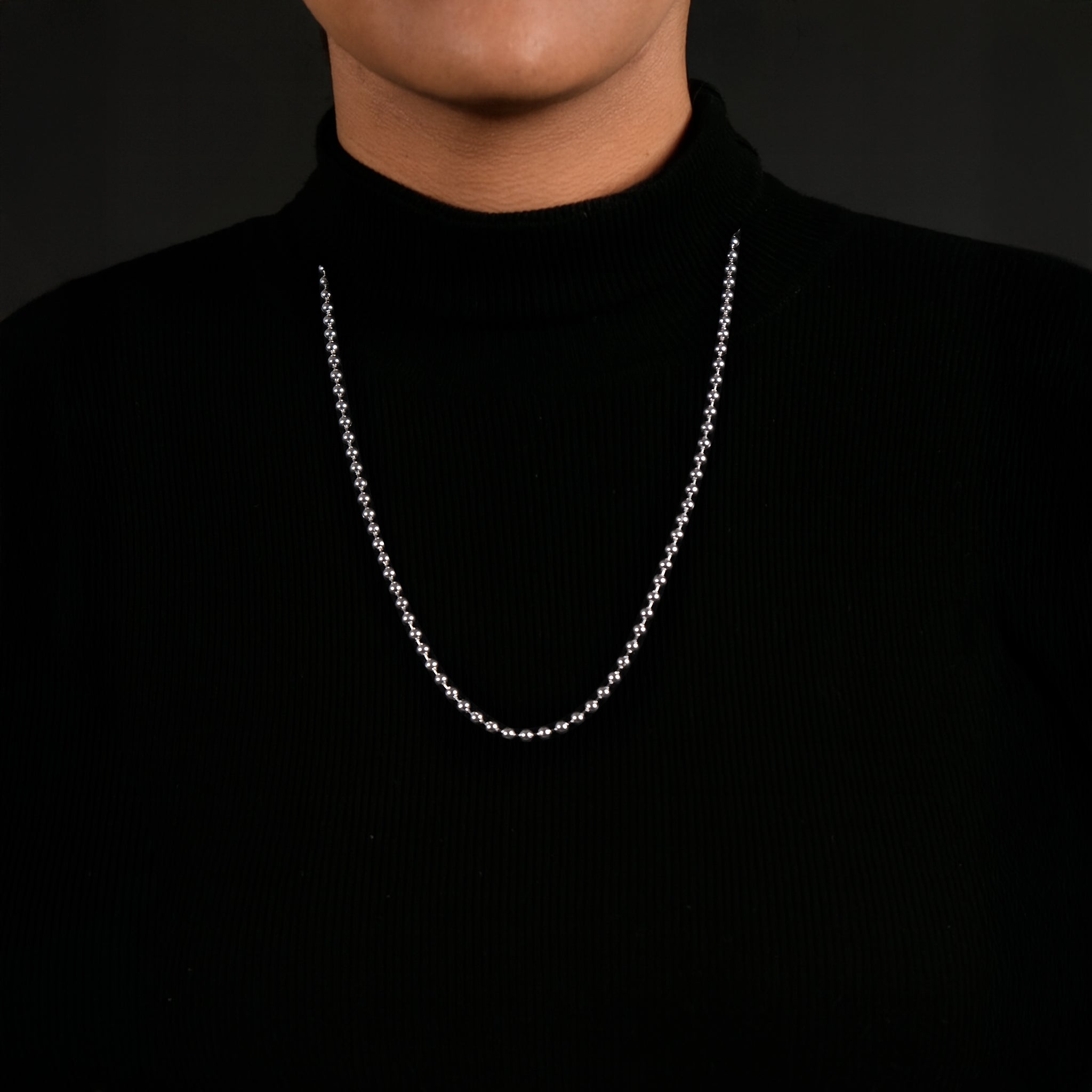 Bolitas 4mm (Plata) Cadena