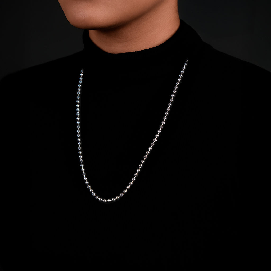 Bolitas 4mm (Plata) Cadena