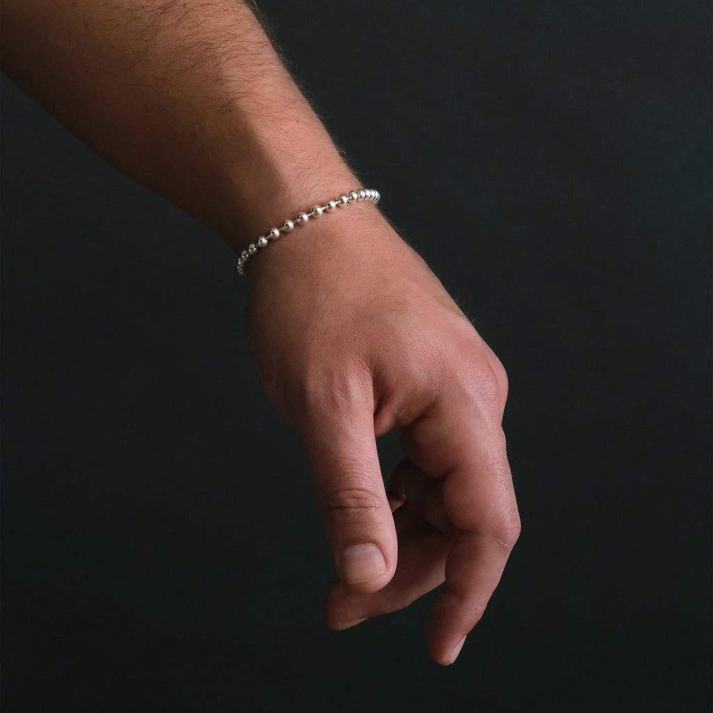 Bolitas 4mm (Plata) Pulsera