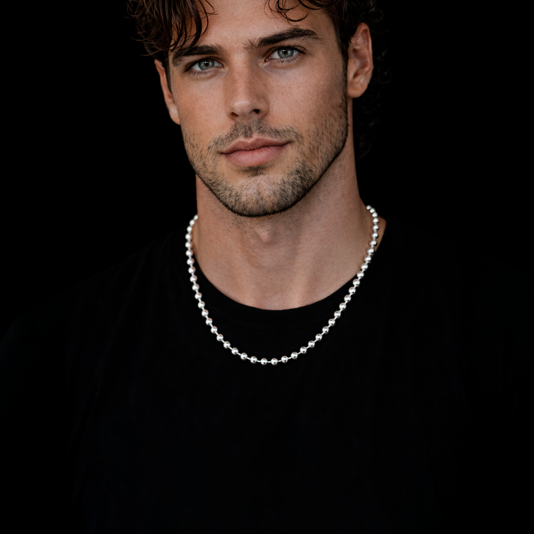 Bolitas 5mm (Plata) Cadena