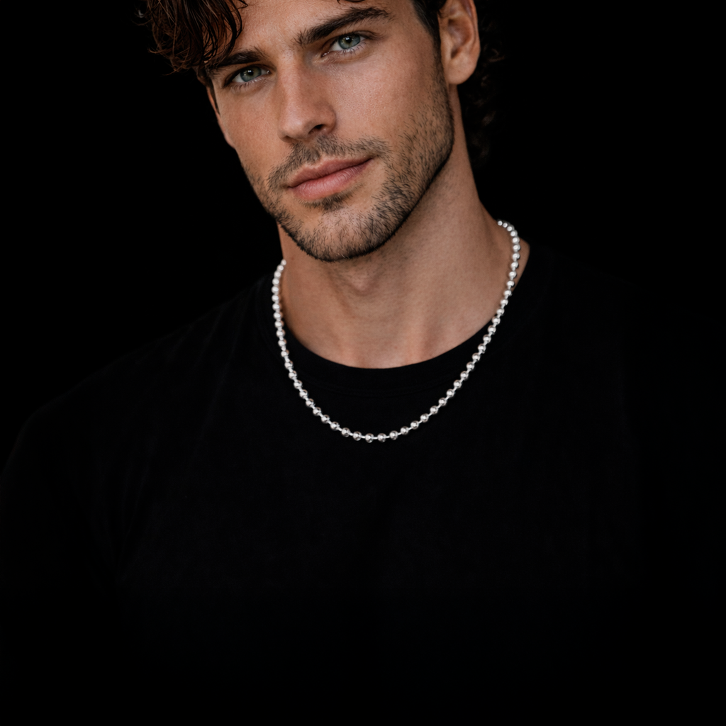 Bolitas 5mm (Plata) Cadena