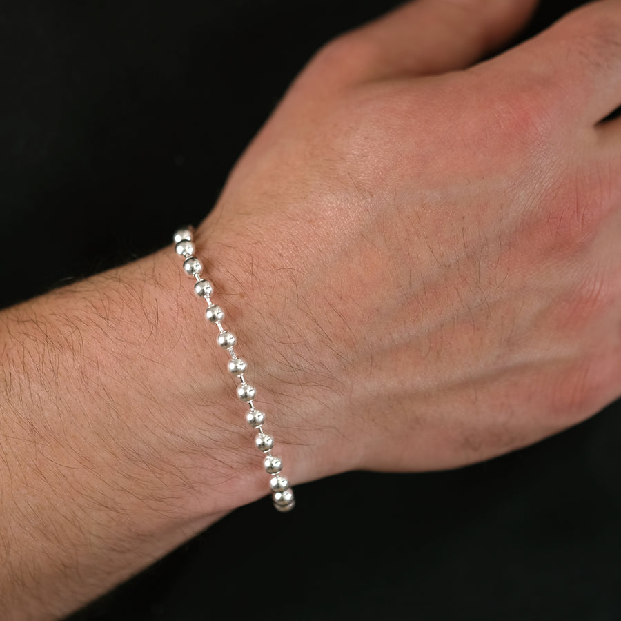 Bolitas 5mm (Plata) Pulsera