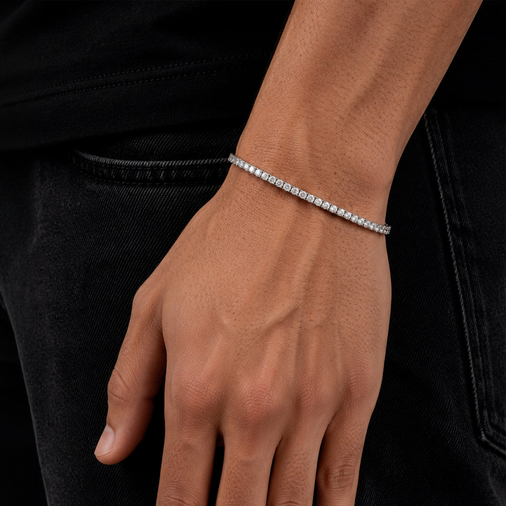 Brazalete Tenis Apex Oro Sólido 14k