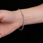 Brazalete Tenis Glacier Oro Sólido 14k