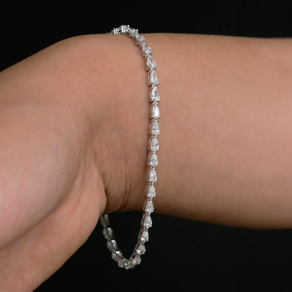 Brazalete de Tenis Lucélle Oro Sólido 14k